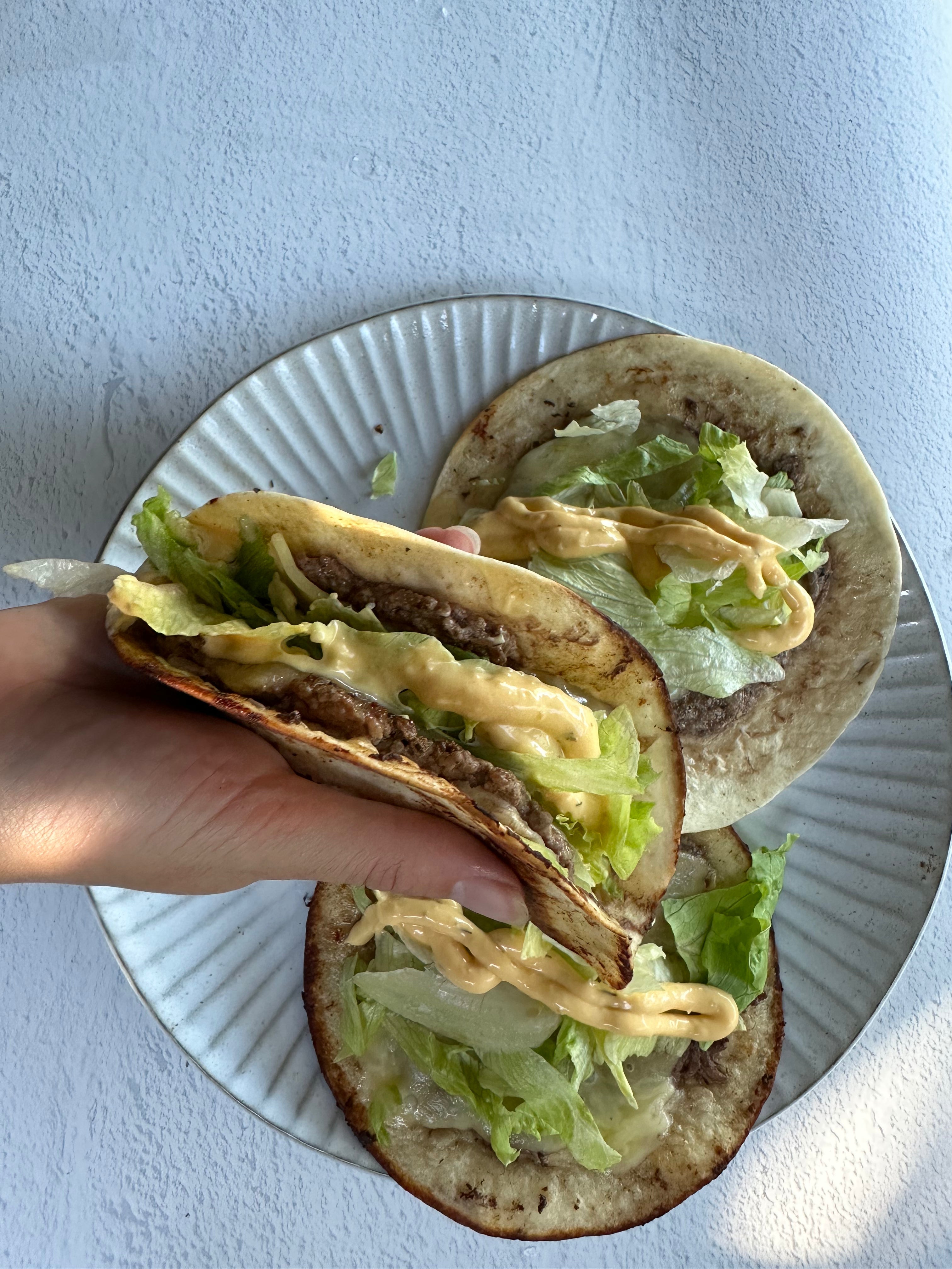 Smashed Burger Tacos