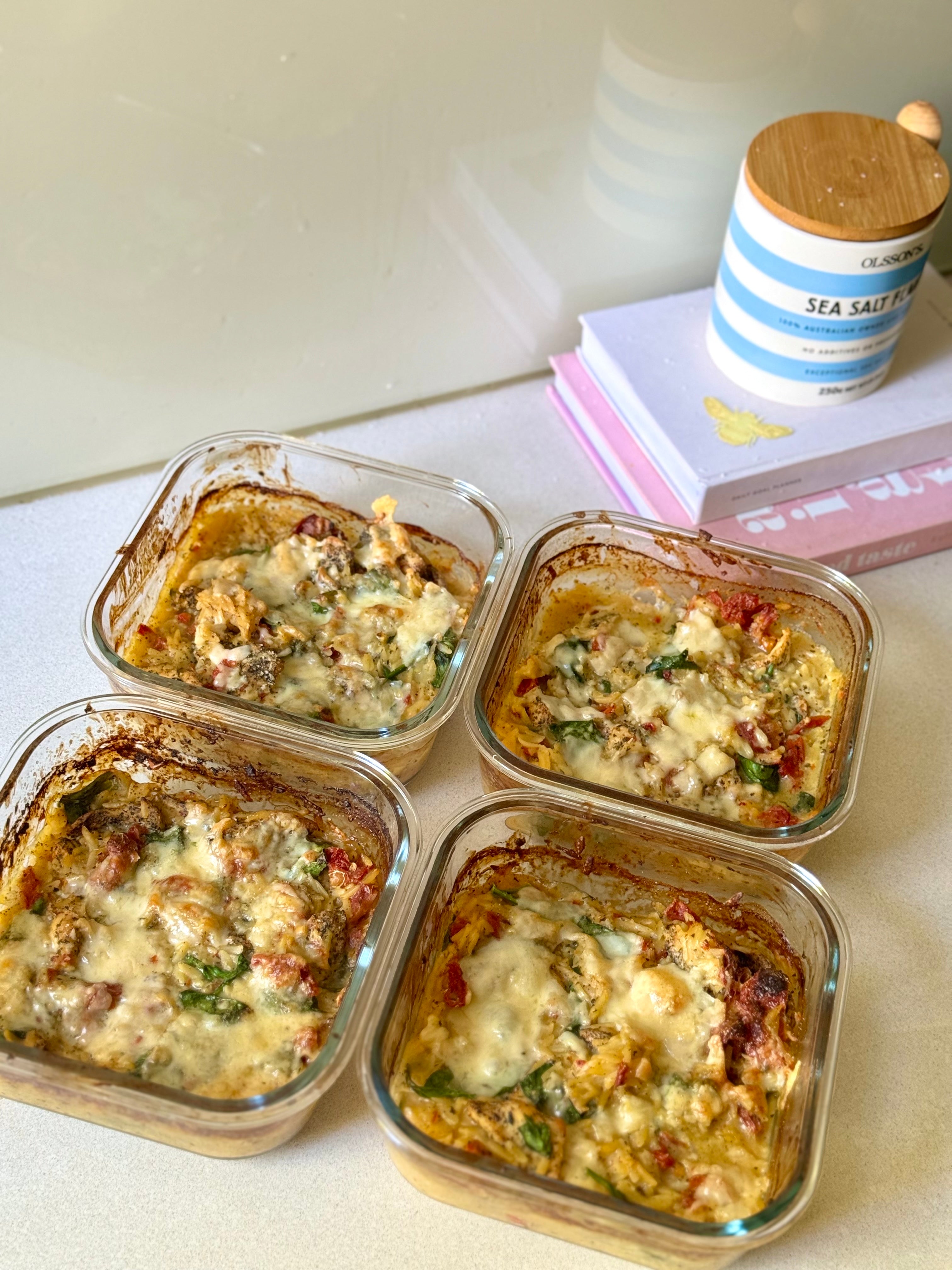 Tuscan Chicken Orzo Meal Prep